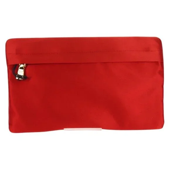 PRADA Pouch Satin Purple Gold Auth 154166M - Picture 11 of 16